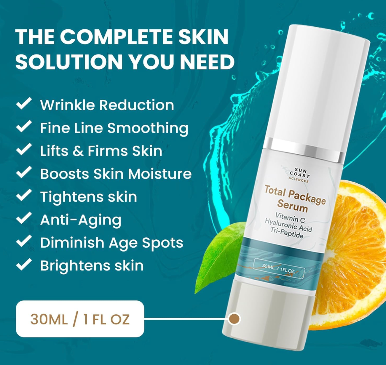 Sun Coast Sciences Serum, All-In-One Vitamin C, 30ml